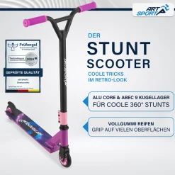 Stunt Scooter für Kinder Stunt Roller mit 360° Lenker & 100 mm Rollen