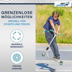 Stunt Scooter für Kinder Stunt Roller mit 360° Lenker & 100 mm Rollen