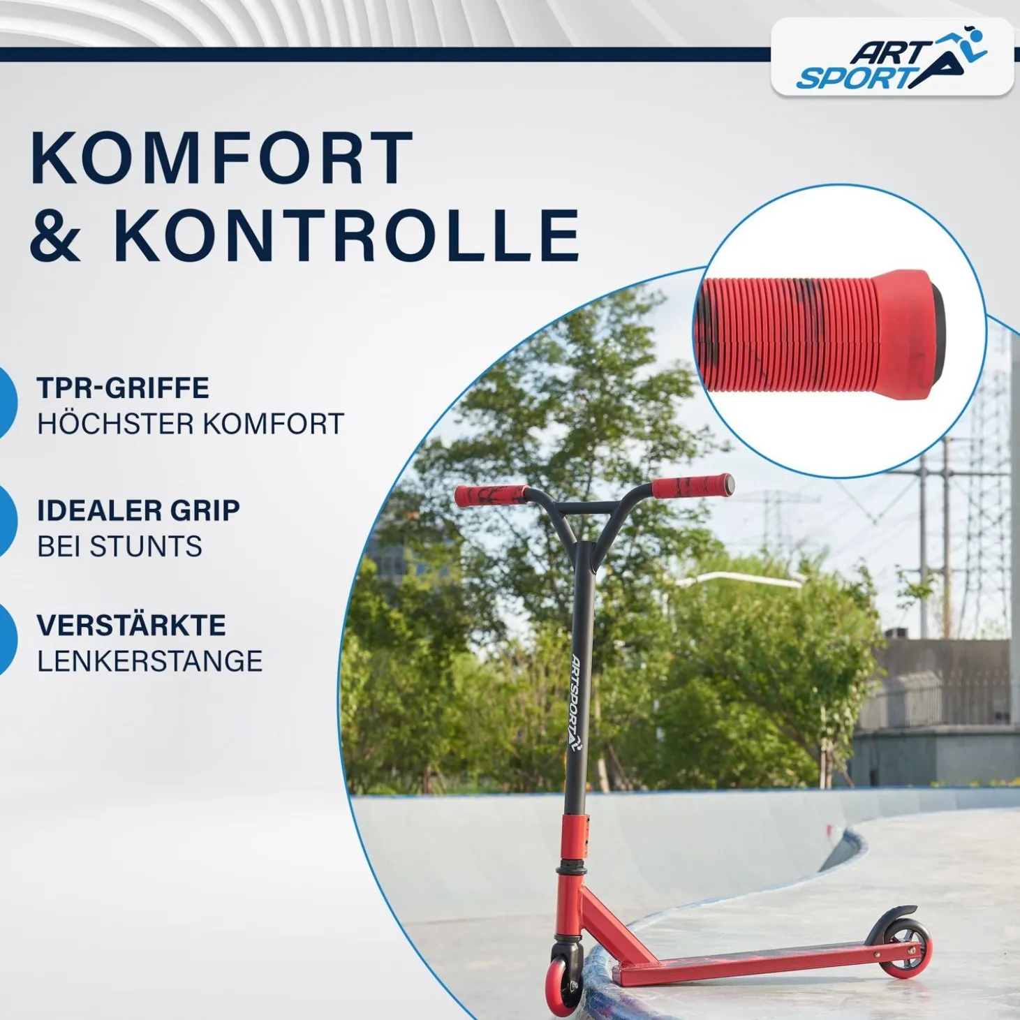 Stunt Scooter für Kinder Stunt Roller mit 360° Lenker & 100 mm Rollen