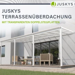 Terrassenüberdachung Borneo Aluminium Terrassendach als Regen- & Sonnenschutz