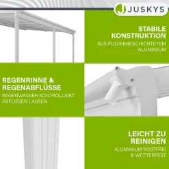 Terrassenüberdachung Borneo Aluminium Terrassendach als Regen- & Sonnenschutz
