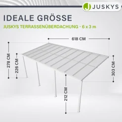 Terrassenüberdachung Borneo Aluminium Terrassendach als Regen- & Sonnenschutz