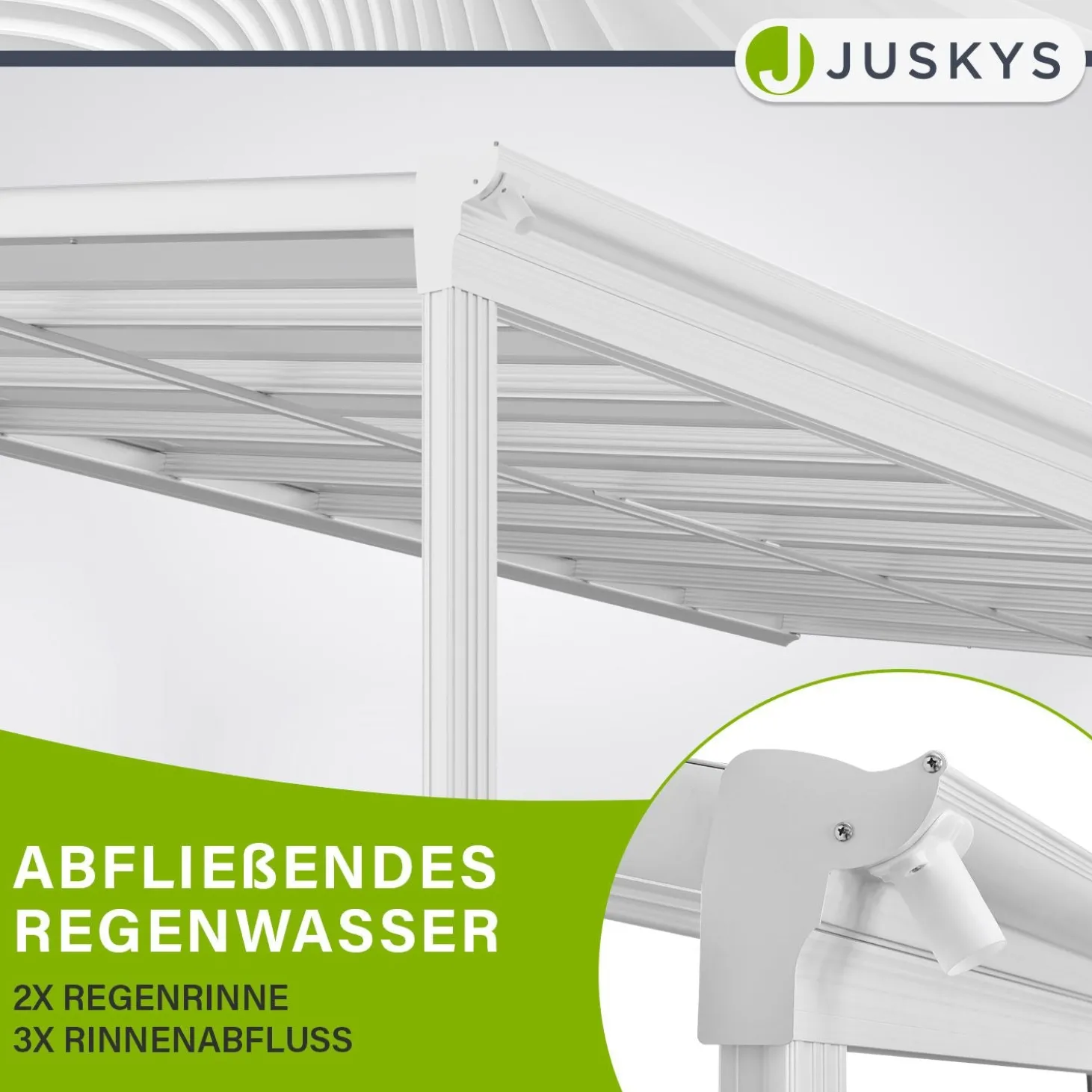 Terrassenüberdachung Borneo Aluminium Terrassendach als Regen- & Sonnenschutz