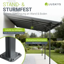 Terrassenüberdachung Borneo Aluminium Terrassendach als Regen- & Sonnenschutz