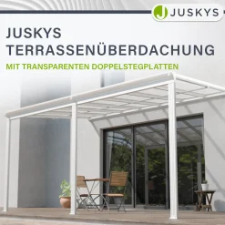 Terrassenüberdachung Borneo Aluminium Terrassendach als Regen- & Sonnenschutz