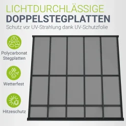 Terrassenüberdachung Borneo Aluminium Terrassendach als Regen- & Sonnenschutz