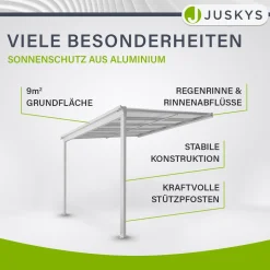 Terrassenüberdachung Borneo Aluminium Terrassendach als Regen- & Sonnenschutz