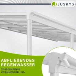 Terrassenüberdachung Borneo Aluminium Terrassendach als Regen- & Sonnenschutz