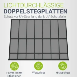 Terrassenüberdachung Borneo Aluminium Terrassendach als Regen- & Sonnenschutz