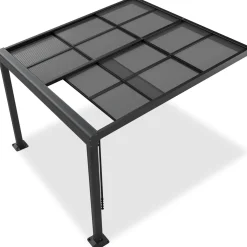 Terrassenüberdachung Jakarta Terrassendach aus Aluminium mit Schiebedach & UV-Schutz