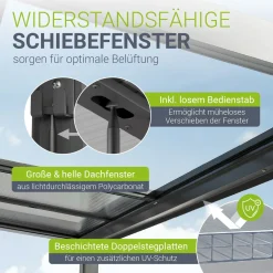 Terrassenüberdachung Jakarta Terrassendach aus Aluminium mit Schiebedach & UV-Schutz