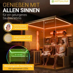 Traditionelle Sauna Vantaa - Natur ↕ 200cm ⚟ 3,5 - 8 kW Saunaofen 유 2 - 6 Personen