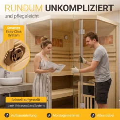 Traditionelle Sauna Vantaa - Natur ↕ 200cm ⚟ 3,5 - 8 kW Saunaofen 유 2 - 6 Personen