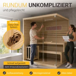 Traditionelle Sauna Vantaa - Natur ↕ 200cm ⚟ 3,5 - 8 kW Saunaofen 유 2 - 6 Personen