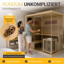 Traditionelle Sauna Vantaa - Natur ↕ 200cm ⚟ 3,5 - 8 kW Saunaofen 유 2 - 6 Personen