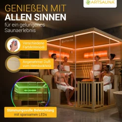 Traditionelle Sauna Vantaa - Natur ↕ 200cm ⚟ 3,5 - 8 kW Saunaofen 유 2 - 6 Personen