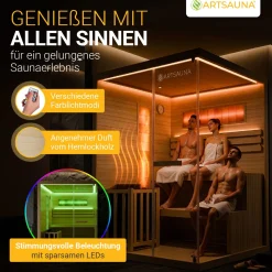 Traditionelle Sauna Vantaa - Natur ↕ 200cm ⚟ 3,5 - 8 kW Saunaofen 유 2 - 6 Personen