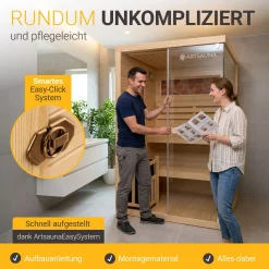 Traditionelle Sauna Vantaa - Natur ↕ 200cm ⚟ 3,5 - 8 kW Saunaofen 유 2 - 6 Personen