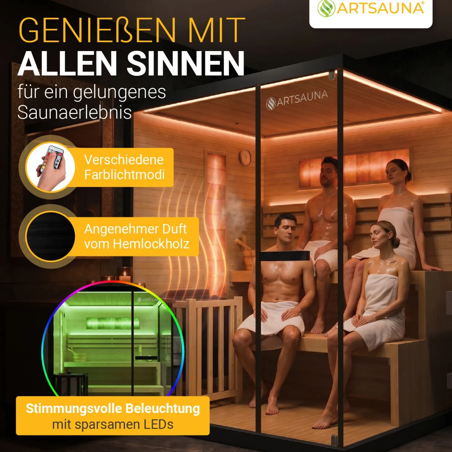 Traditionelle Sauna Vantaa - Schwarz ↕ 200cm ⚟ 3,5 - 8 kW Saunaofen 유 2 - 6 Personen