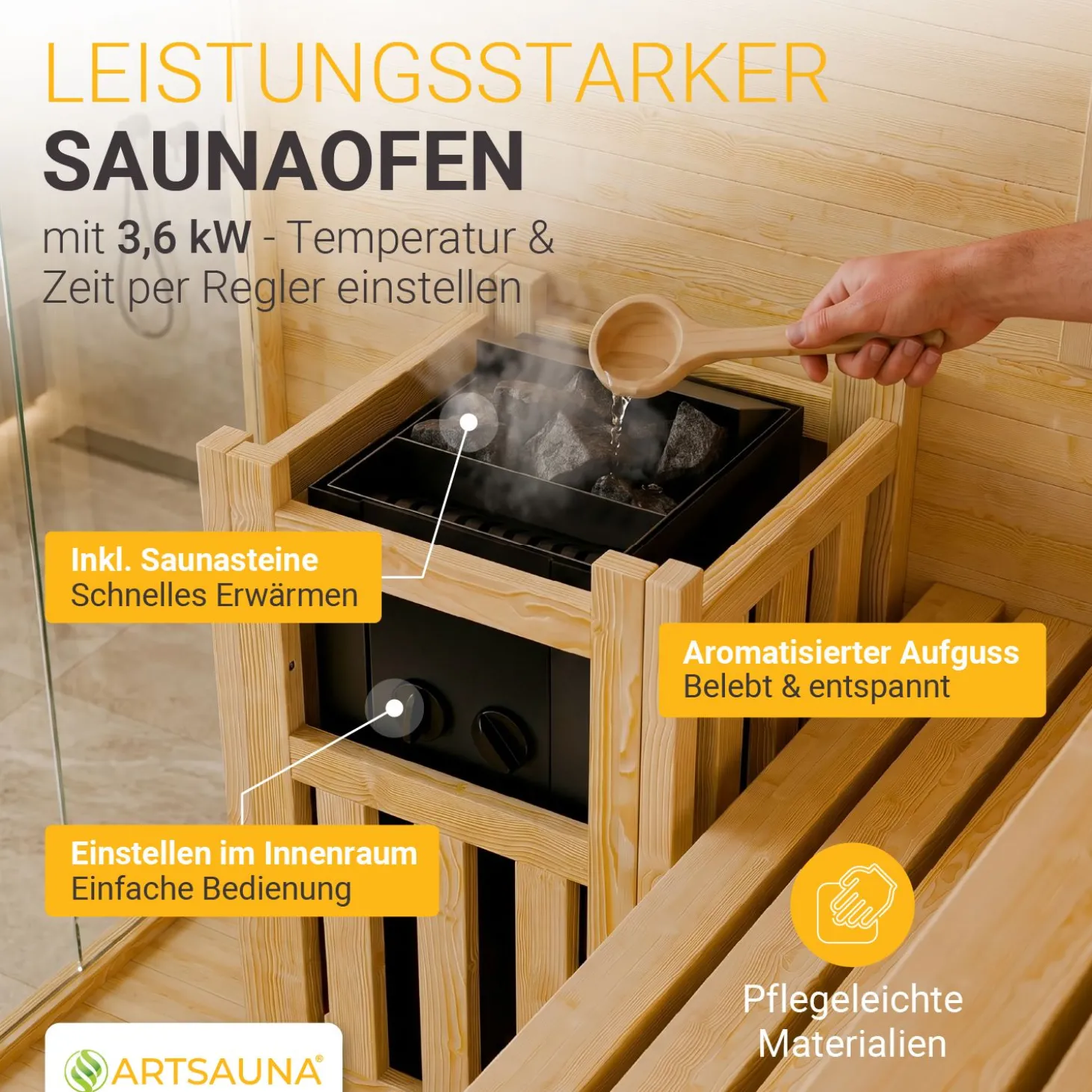 Traditionelle Sauna Vantaa - Schwarz ↕ 200cm ⚟ 3,5 - 8 kW Saunaofen 유 2 - 6 Personen