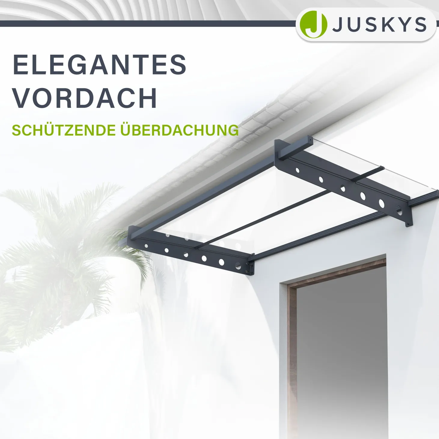 Vordach Manila Schützendes Pultdach für jeden Eingangsbereich