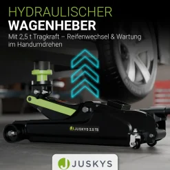 Wagenheber 2,5 t mit Transportbox Rangierwagenheber hydraulisch aus Stahl mit Zubehörset