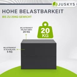 Wandschrank Nachttisch hängend Holz Nachtkommode mit 2 Schubladen & Ablage