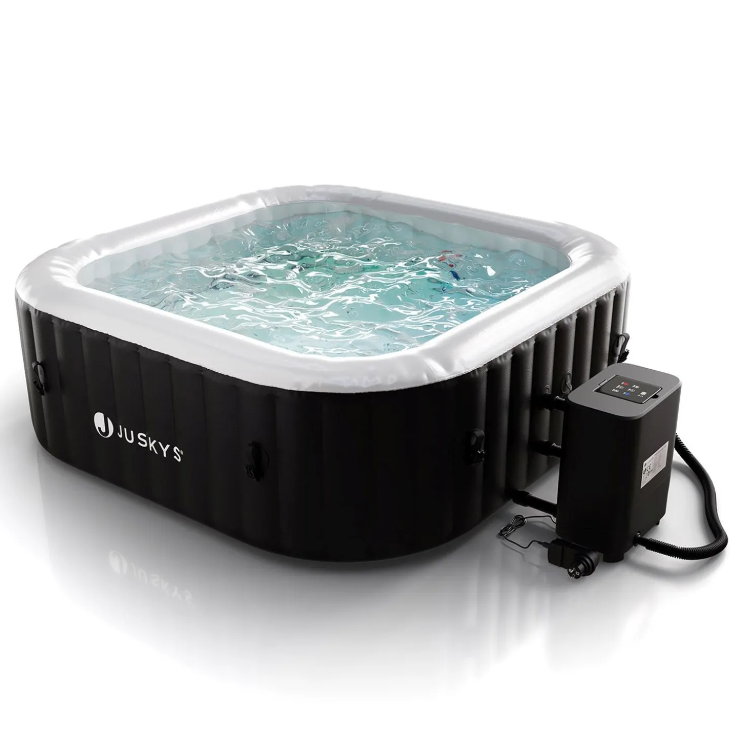Whirlpool aufblasbar für 4-6 Personen Outdoor Whirlpool wetterfest für Garten & Terrasse